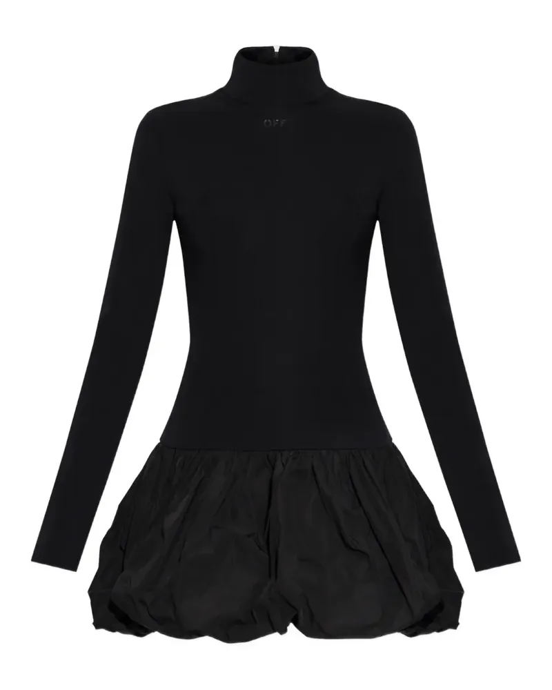 OFF-WHITE flared-skirt mini dress - Schwarz Schwarz