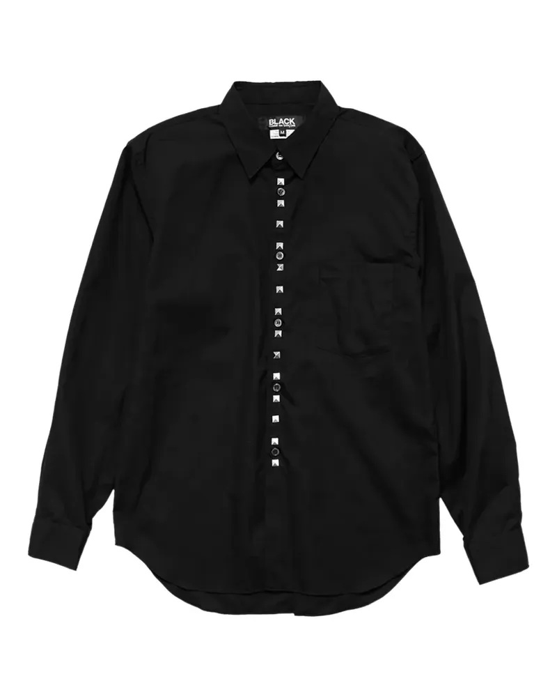 Comme des Garçons Popeline-Hemd mit Nieten - Schwarz Schwarz