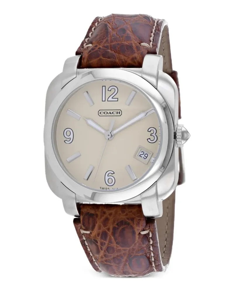 Coach logo-detail 44mm watch - Nude Nude