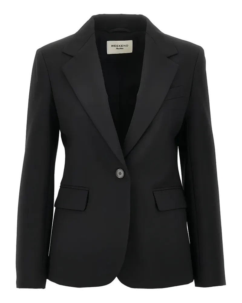 Max Mara single-breasted virgin wool blazer - Schwarz Schwarz