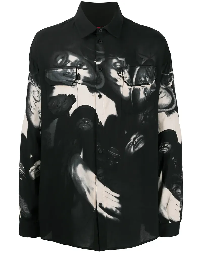 FourTwoFour on Fairfax Hemd mit Wu-Tang Clan-Print - Schwarz Schwarz