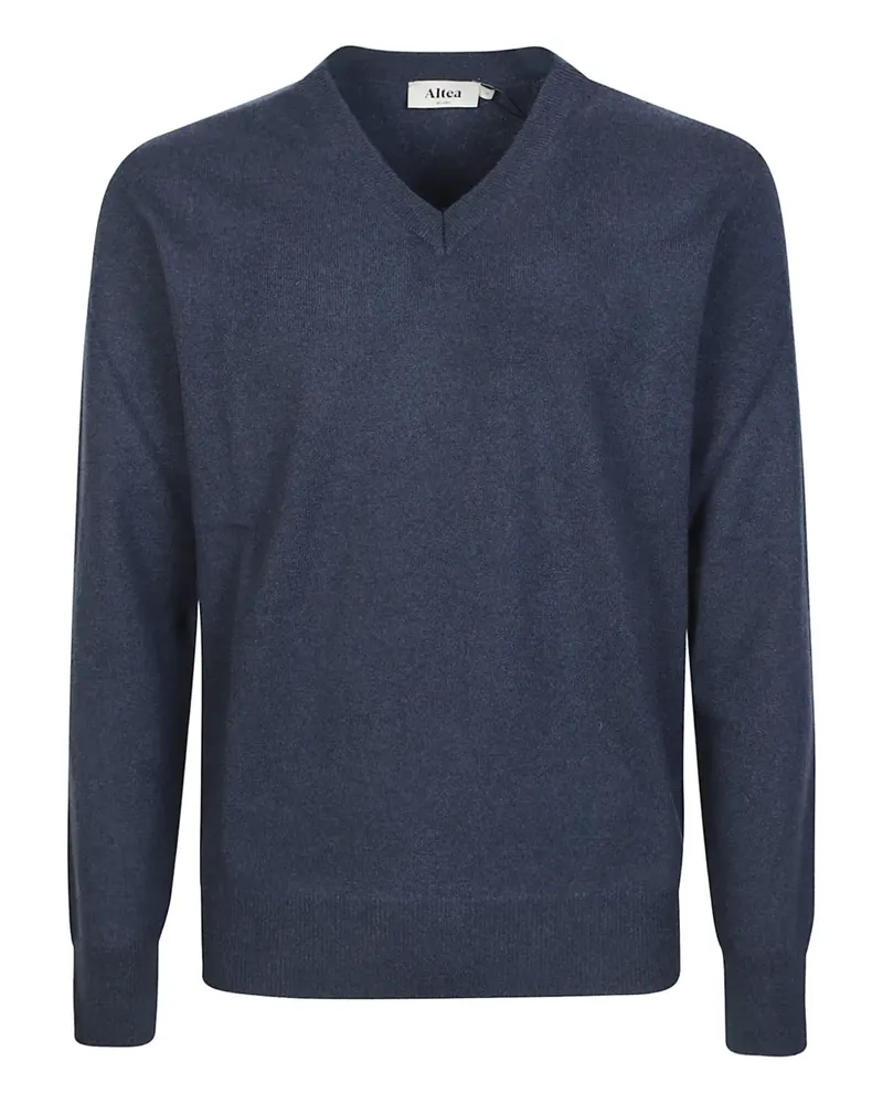 Altea Kaschmirpullover mit V-Ausschnitt - Blau Blau
