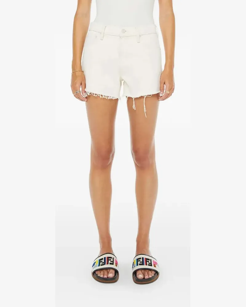 Mother Ausgefranste The Dodger Shorts - Weiß Weiß