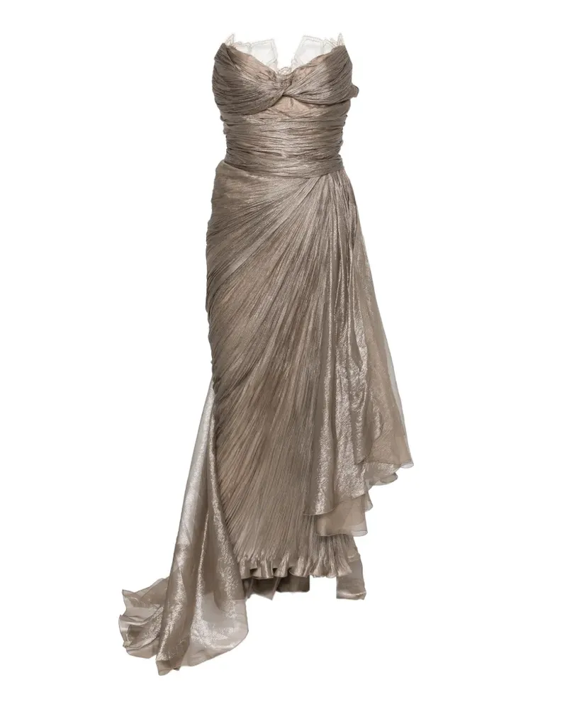 Maria Lucia Hohan Jolie ruched tiered dress - Nude Nude