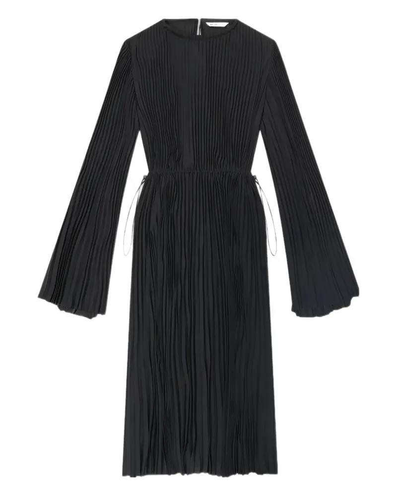 Balenciaga Plissiertes Midikleid - Schwarz Schwarz