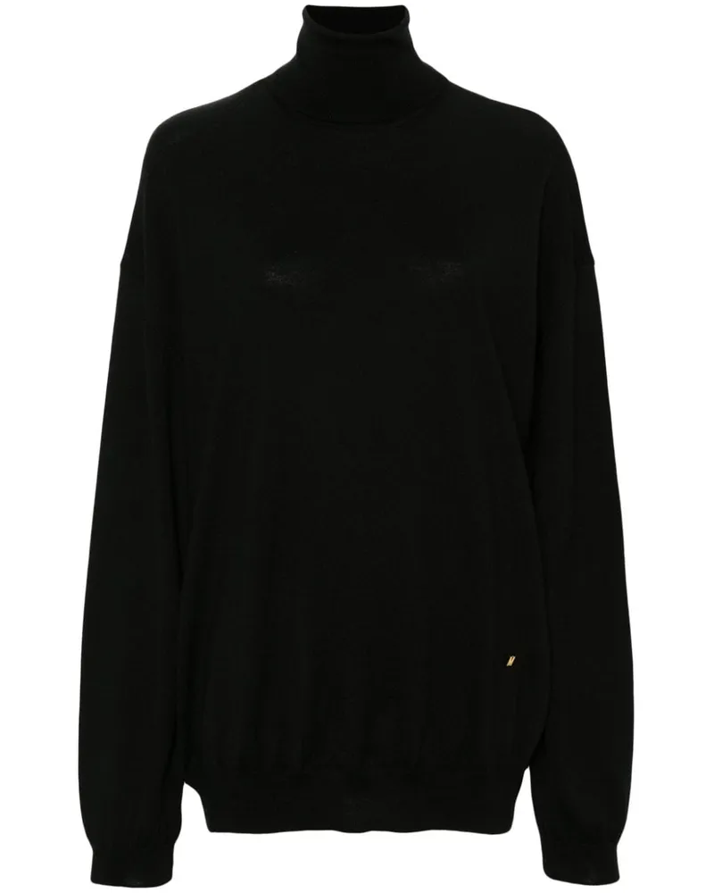 Moschino Pullover mit Logo-Schild - Schwarz Schwarz