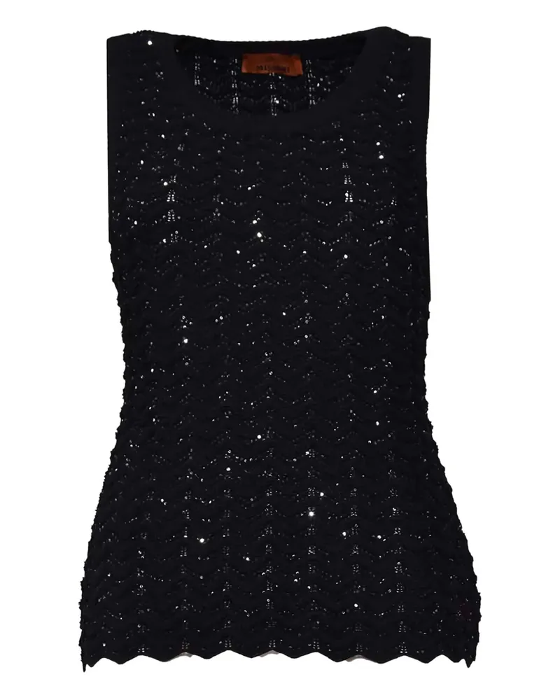 Missoni Tanktop mit Pailletten - Schwarz Schwarz