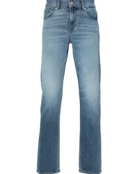 7 for all mankind Halbhohe Slimmy Underline Slim-Fit-Jeans Blau