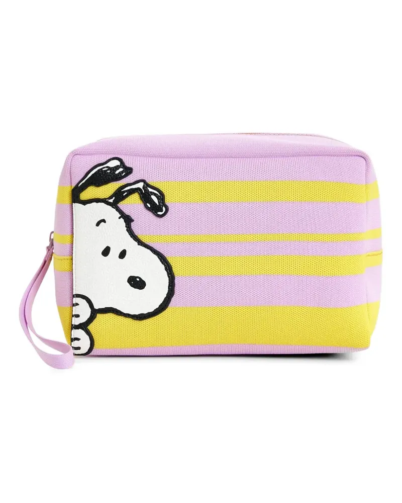 Essentiel Peanuts™ motif striped clutch bag - Rosa Rosa