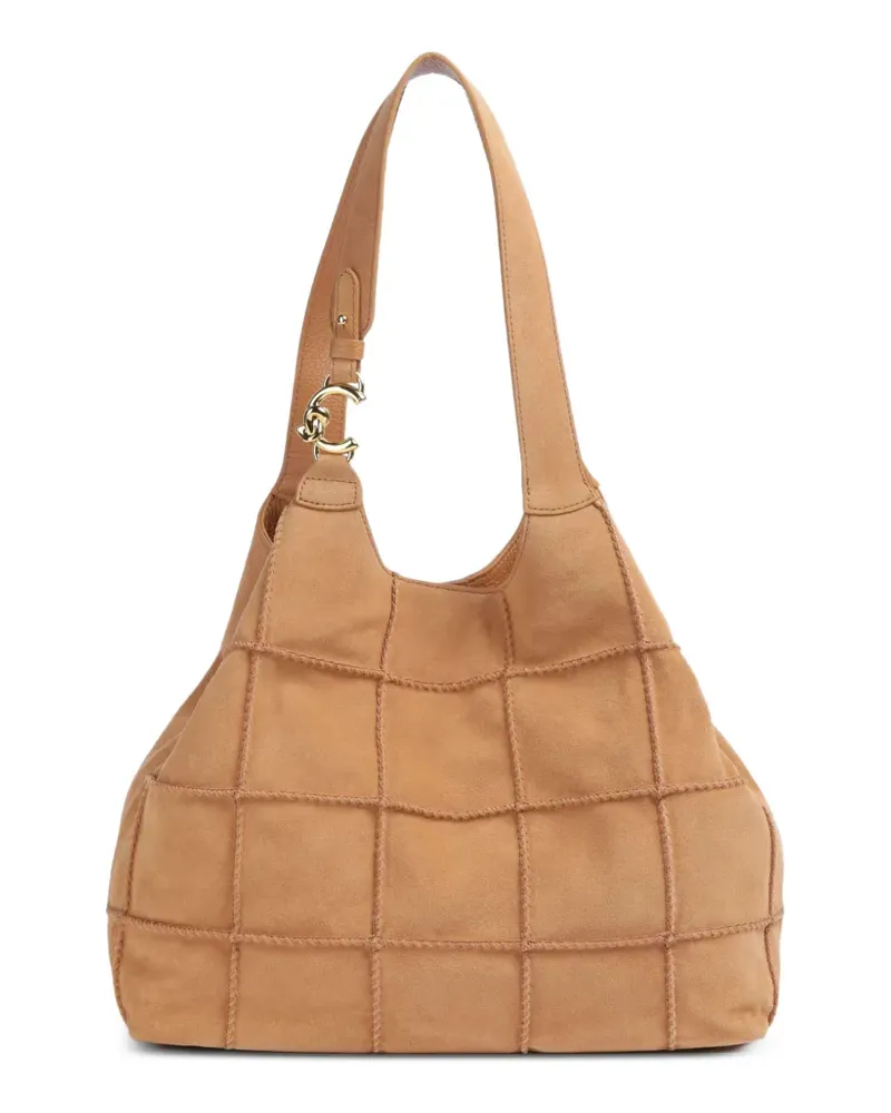 Coccinelle Großer C-Easy Tote Bag mit Steppung - Orange Orange