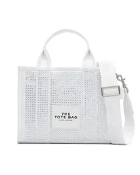 Marc Jacobs The Small Crystal Canvas Tote Tasche Weiß