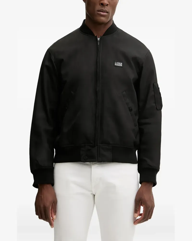 Armani Exchange zip-up bomber jacket - Schwarz Schwarz
