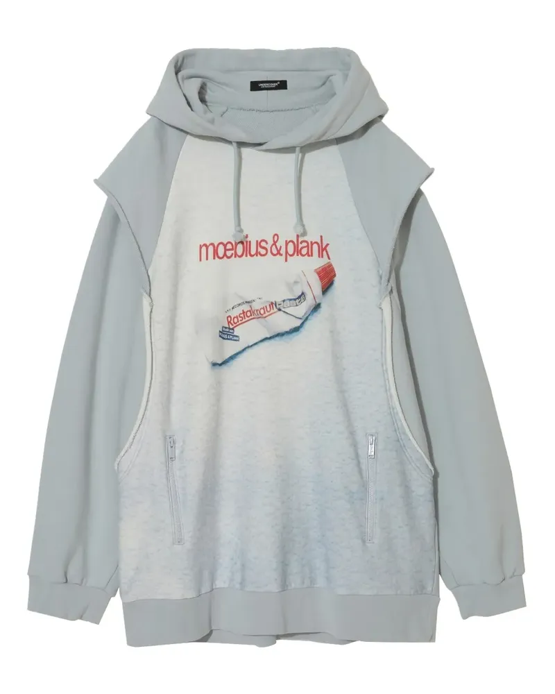 Undercover Hoodie im Layering-Look - Blau Blau