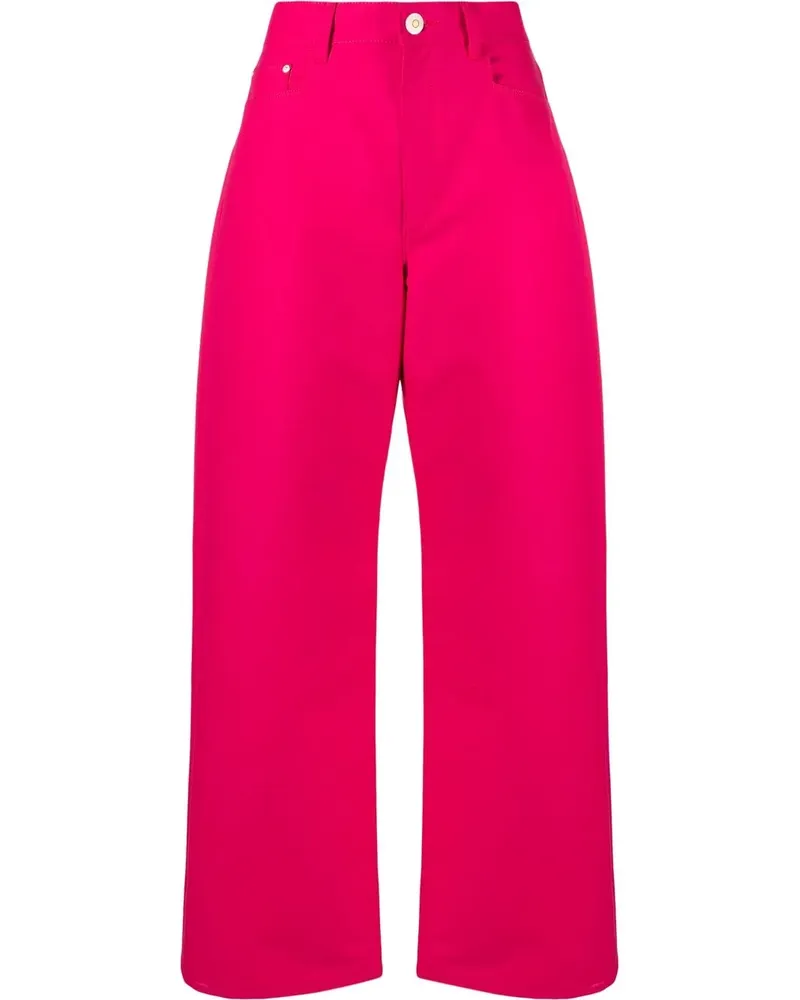 WANDLER Magnolia Jeans mit weitem Bein - Rosa Rosa
