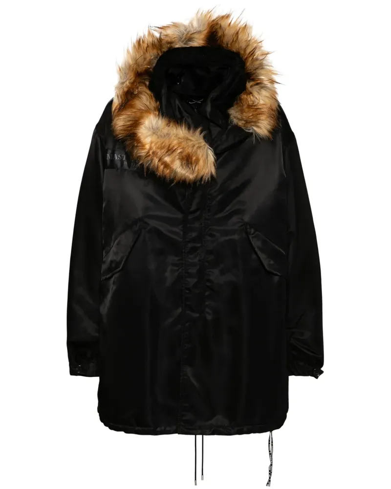 Mastermind World Parka mit Logo-Print - Schwarz Schwarz