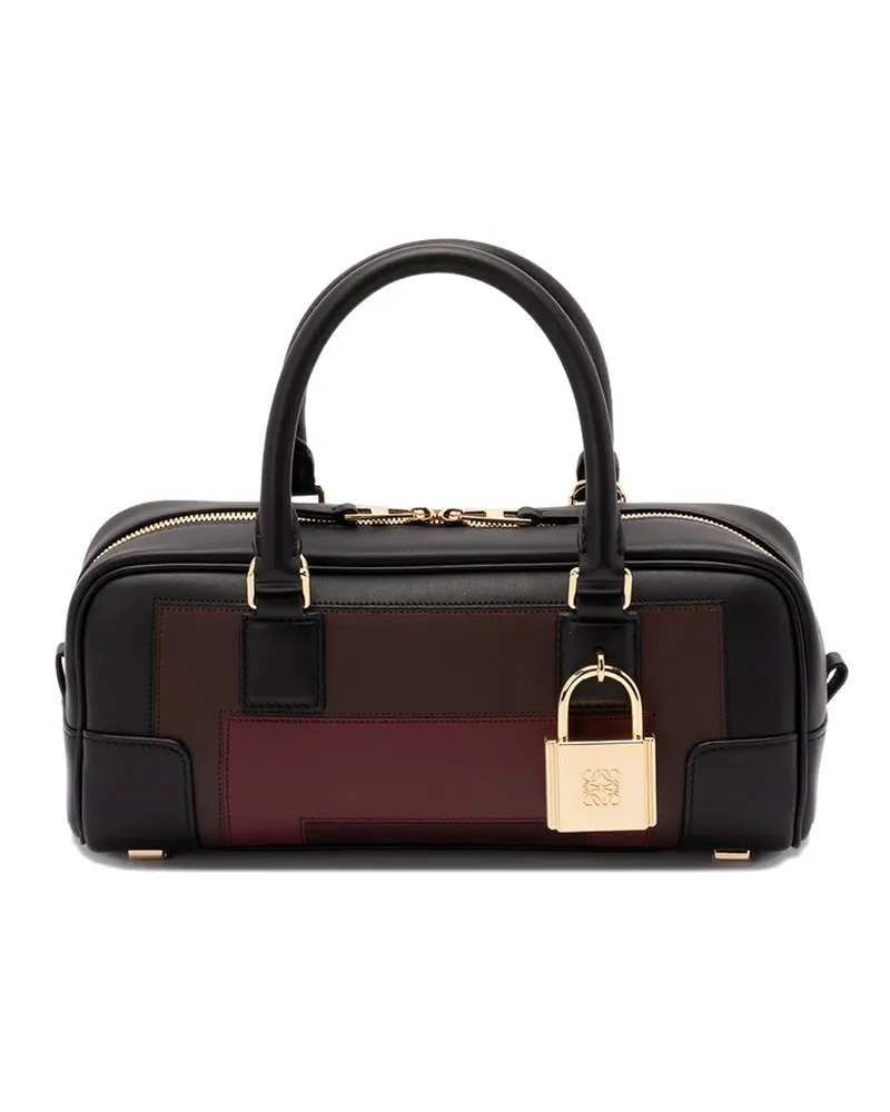 Loewe Amazona Schultertasche mit Schloss 23cm - Schwarz Schwarz