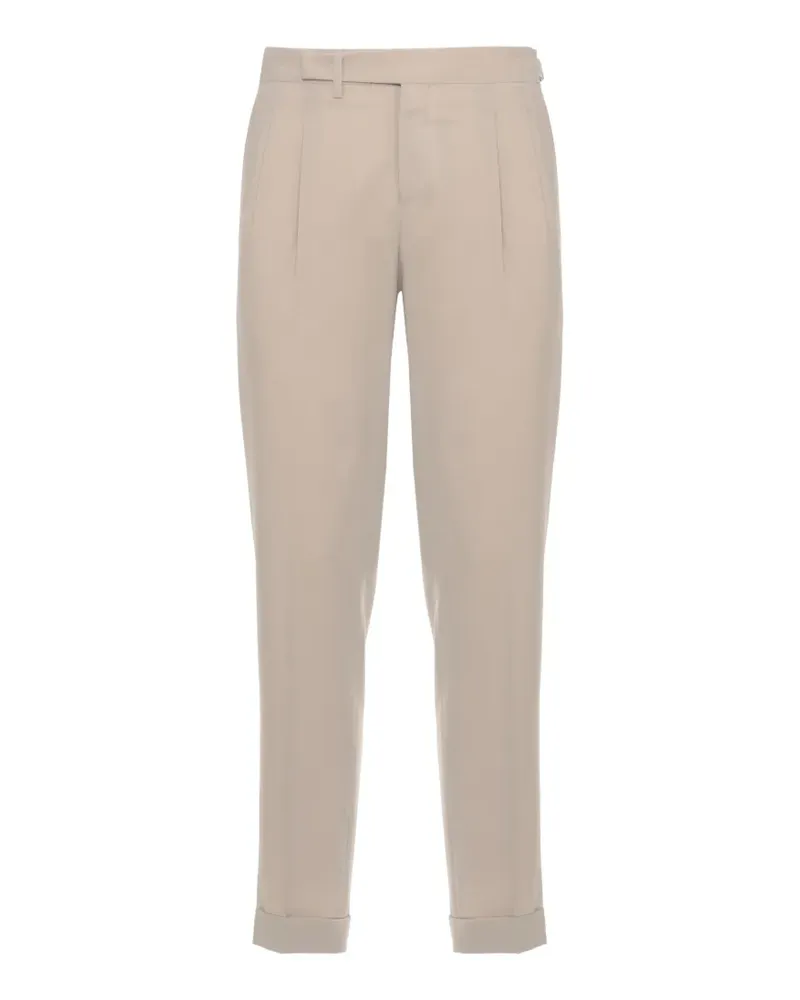 Briglia 1949 Quartieris pleated turn-up trousers - Nude Nude