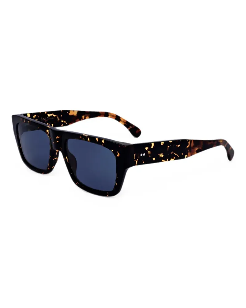 Paul Smith Eckige Sonnenbrille in Schildpattoptik - Braun Braun