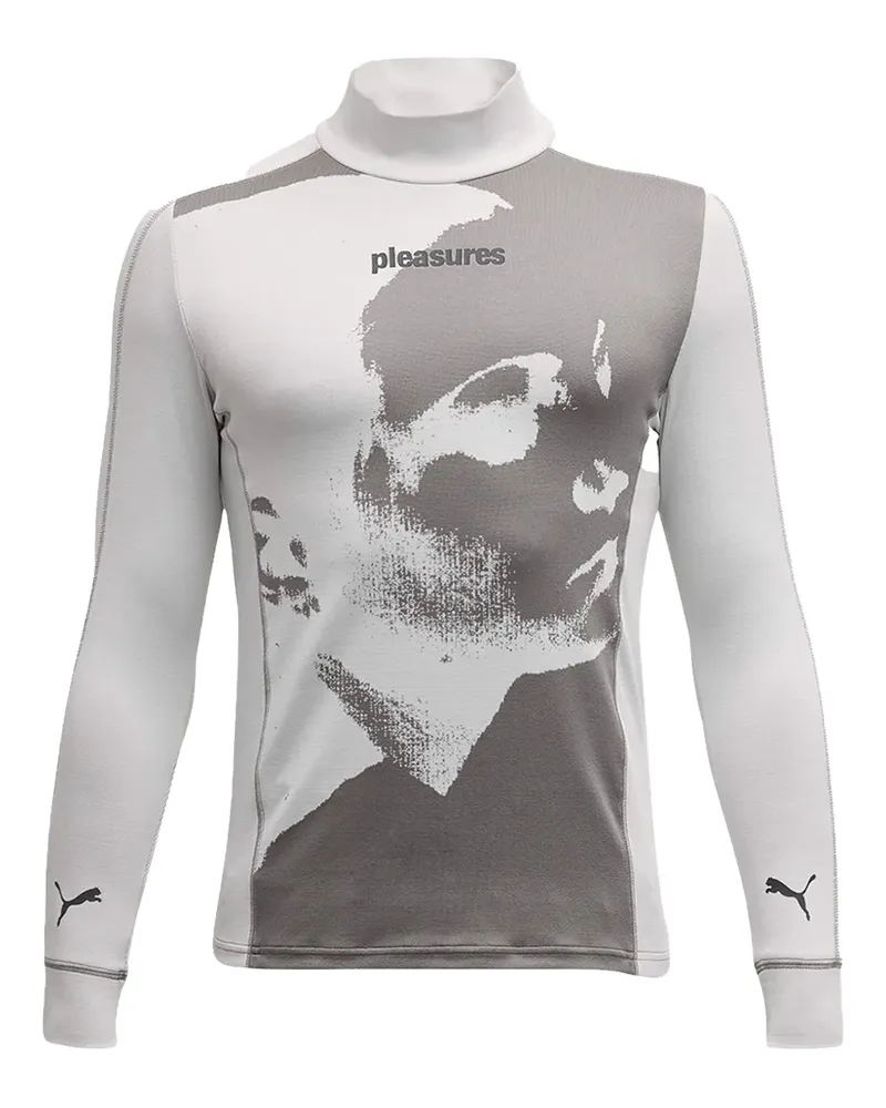 Puma X PLEASURES T-Shirt mit Sonnen-Print - Weiß Weiß