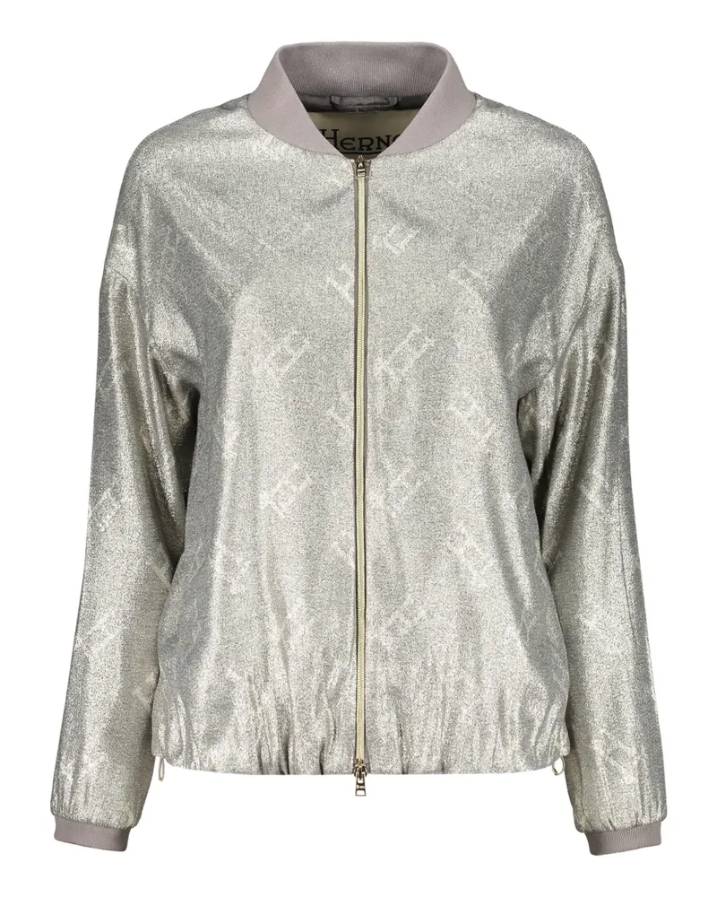 Herno Bomberjacke mit Monogramm-Print - Grau Grau