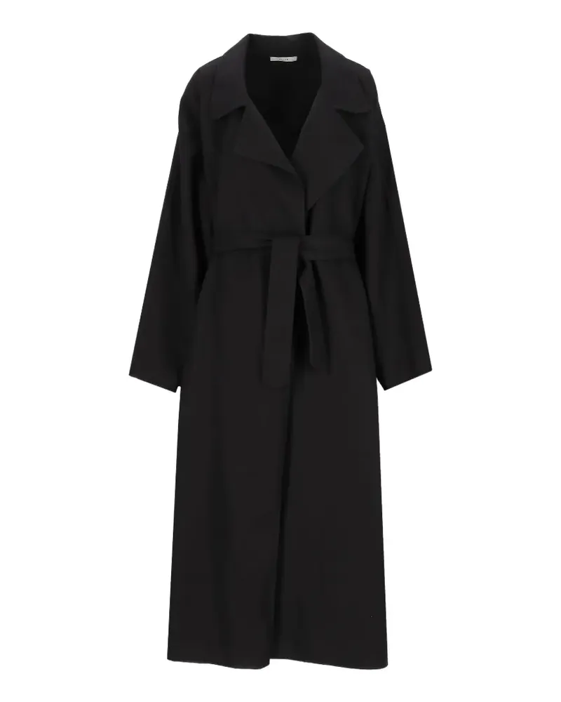 Dušan oversized belted coat - Schwarz Schwarz