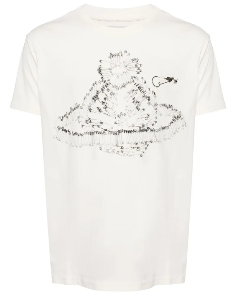 Vivienne Westwood T-Shirt mit Metallapplikation Weiß