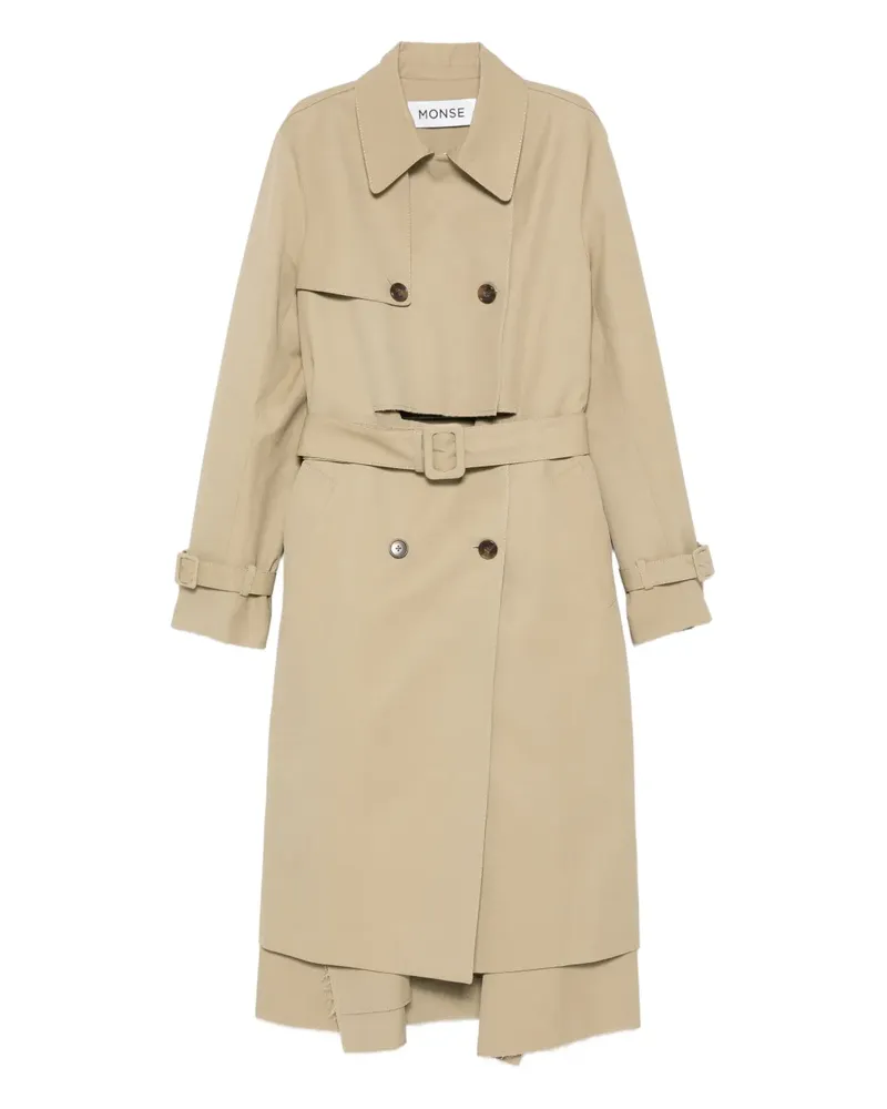 Monse Doppelreihiger Trenchcoat - Nude Nude
