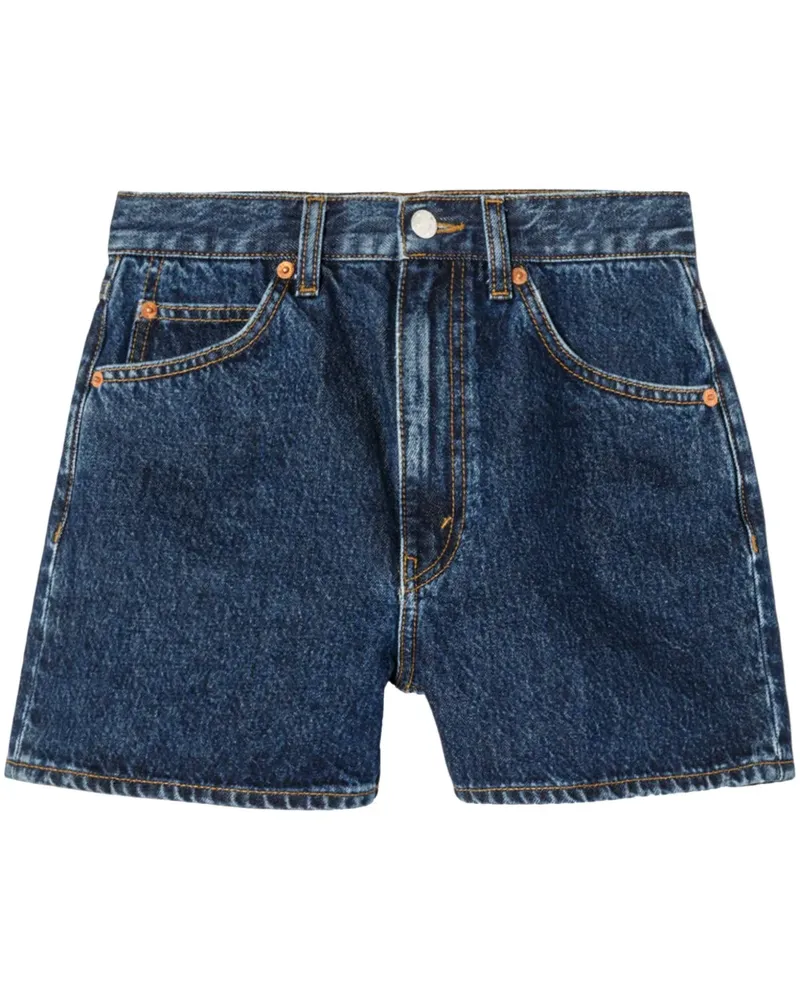 RE/DONE Halbhohe Jeans-Shorts - Blau Blau