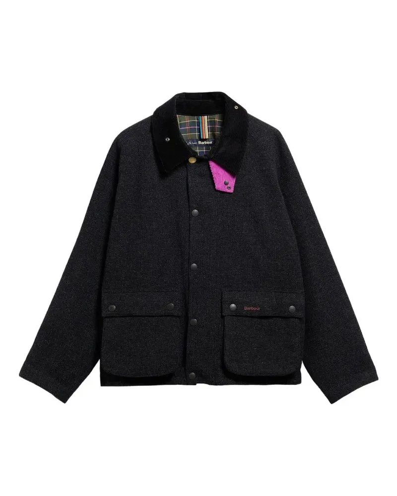 Barbour Paul Smith Loves  Jacke mit Cordkragen - Schwarz Schwarz