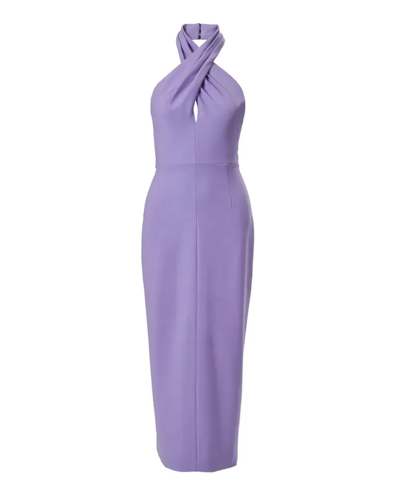 Carolina Herrera New York twisted halterneck midi dress - Violett Violett