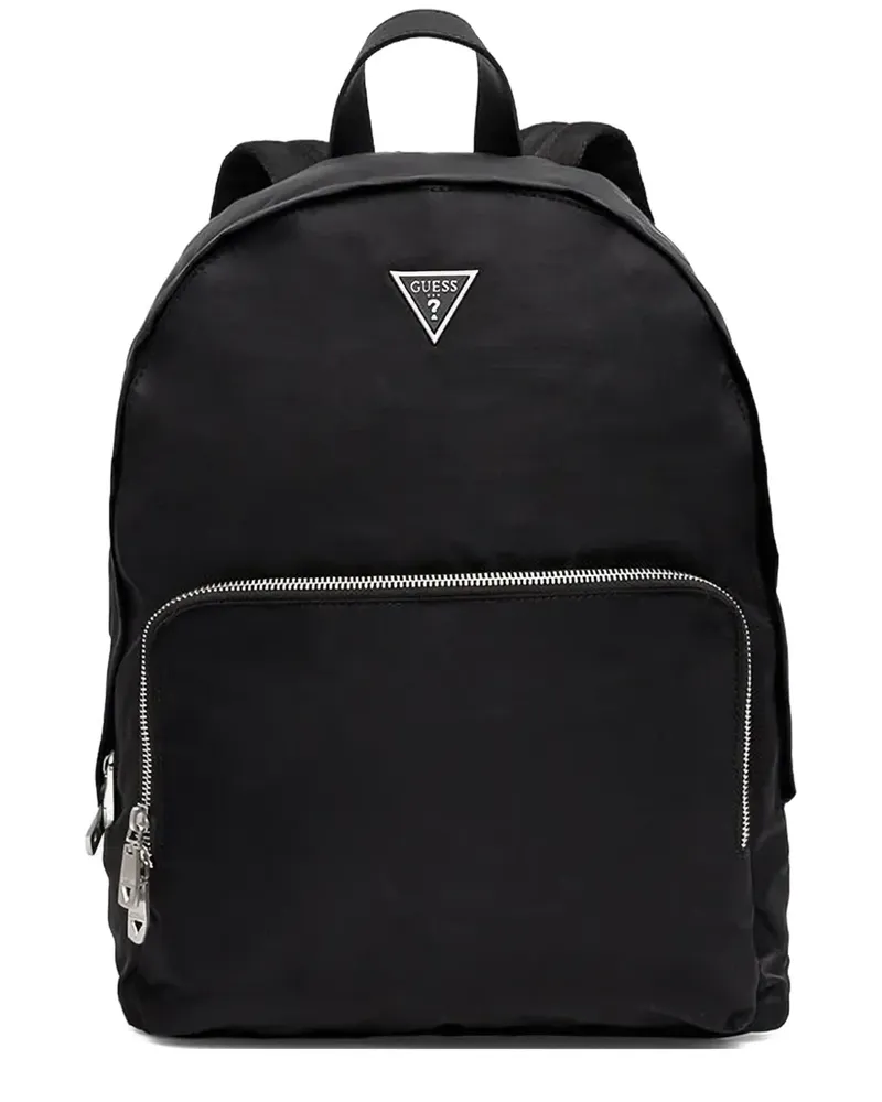 Guess Rucksack mit Logo-Schild - Schwarz Schwarz