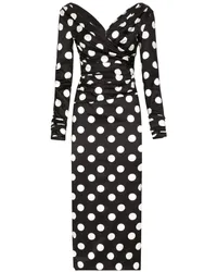 Dolce & Gabbana Kleid mit Polka Dots Schwarz