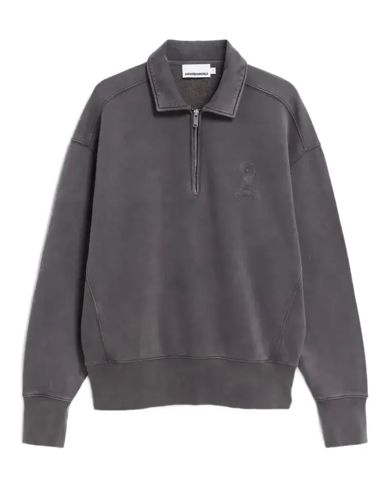 Armedangels quarter-zip logo-embroidered sweater - Grau Grau