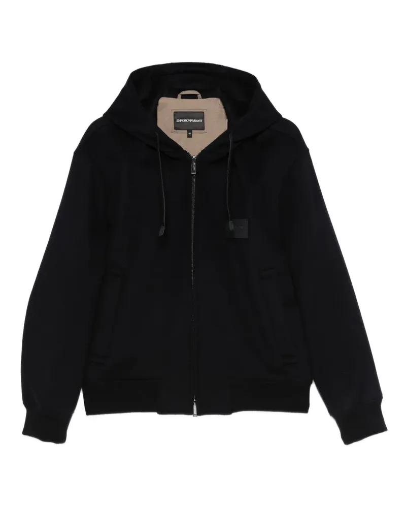 Emporio Armani Jacke mit Logo-Patch - Blau Blau