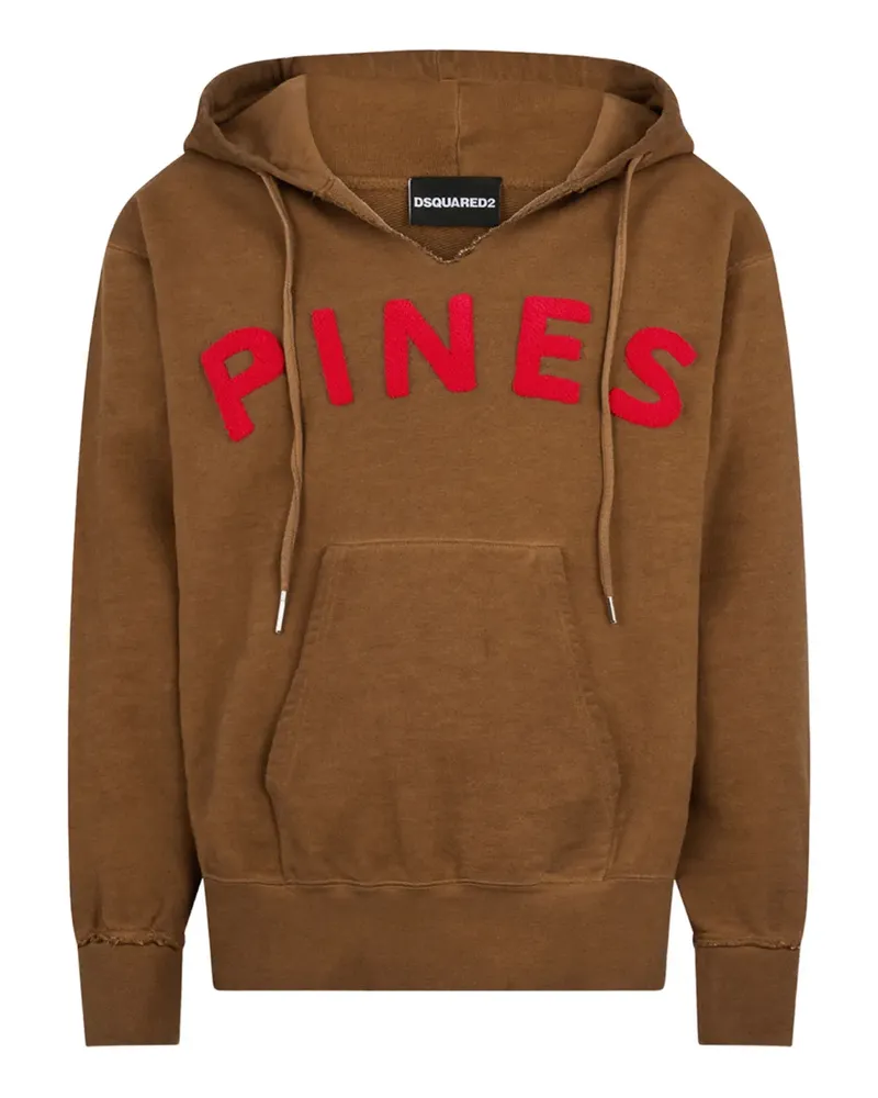 Dsquared2 Hoodie mit Applikation - Braun Braun