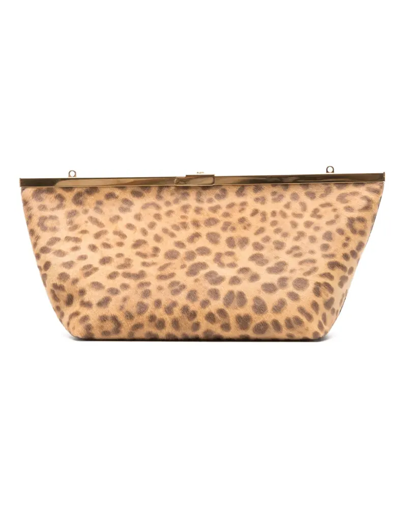 Jimmy Choo Ganache Clutch mit Leopardenprint - Braun Braun