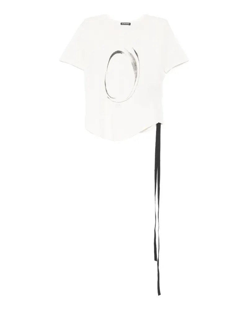 Ann Demeulemeester Floor T-shirt - Weiß Weiß