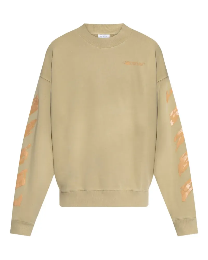 OFF-WHITE Sweatshirt mit Logo-Print - Nude Nude