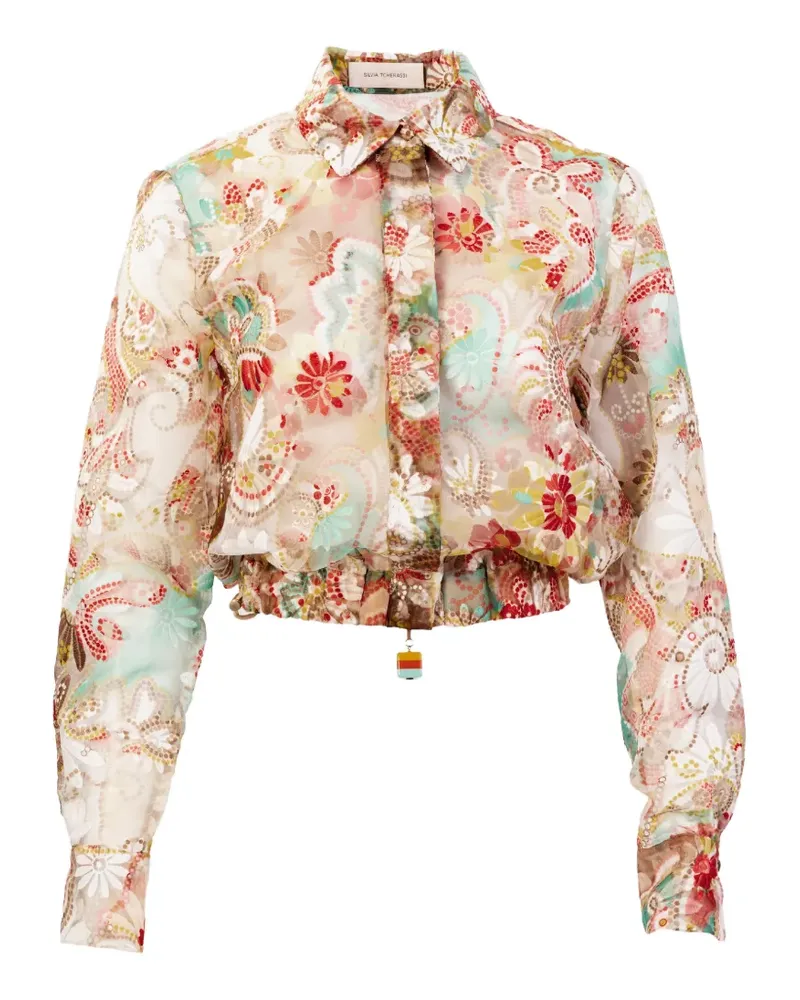 Silvia Tcherassi Katniss floral jacket - Nude Nude
