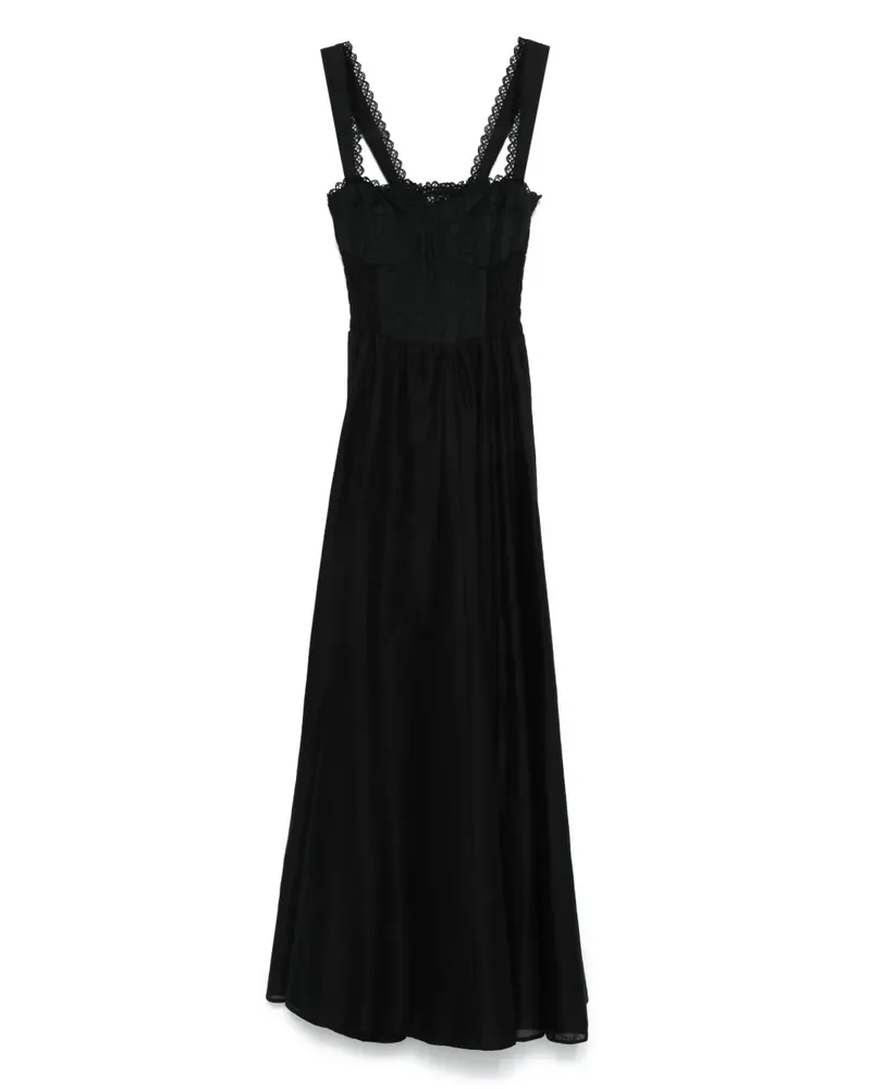 Charo Ruiz Crissy Midikleid - Schwarz Schwarz
