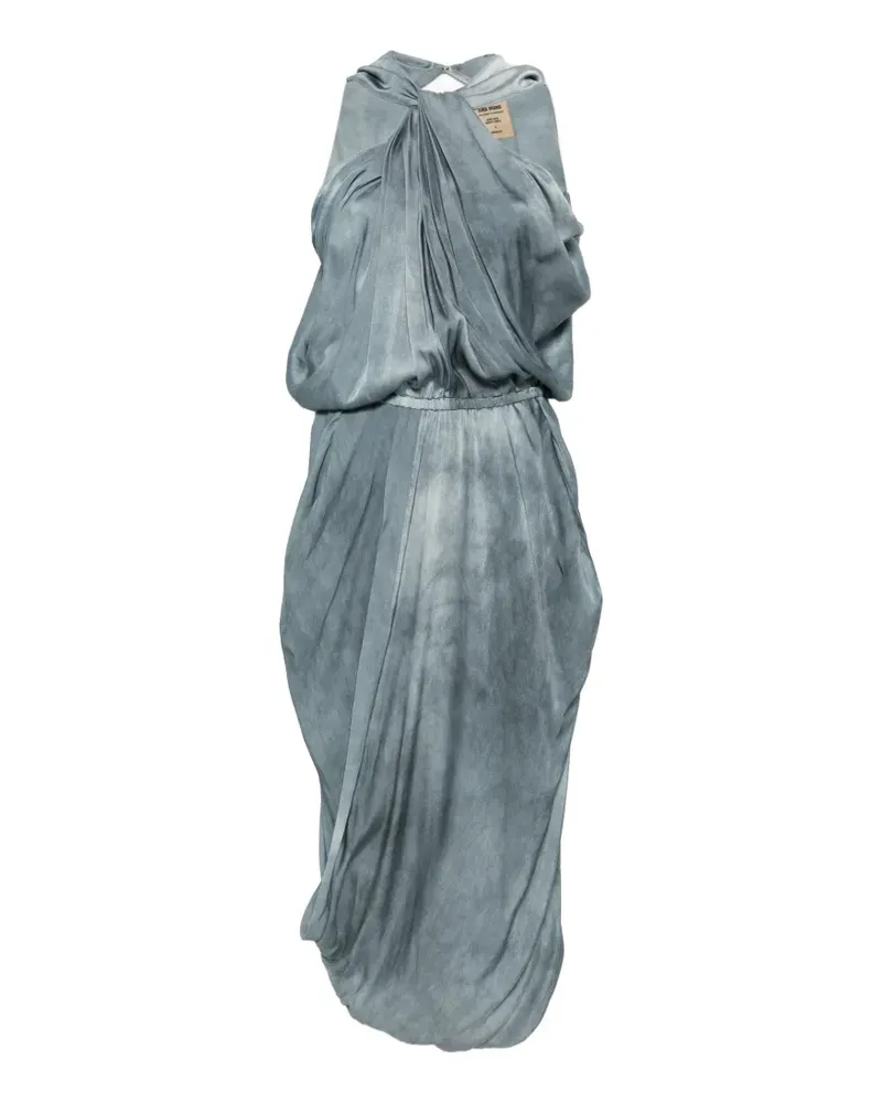Uma Wang Agnes draped midi dress - Blau Blau