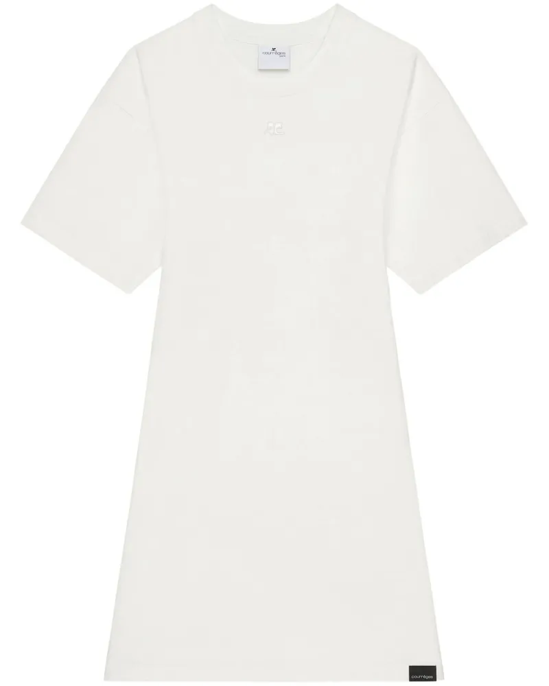 Courrèges Minikleid aus Leinen - Weiß Weiß