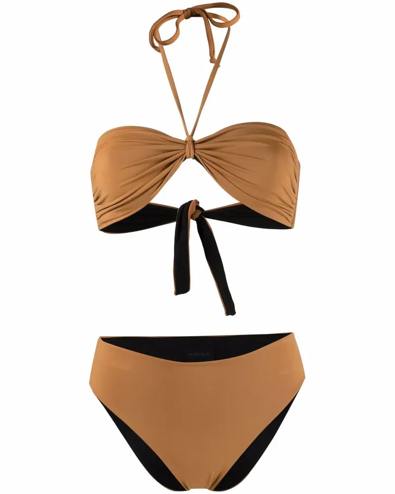 FISICO-Cristina Ferrari Wendbarer Bandeau-Bikini - Braun Braun