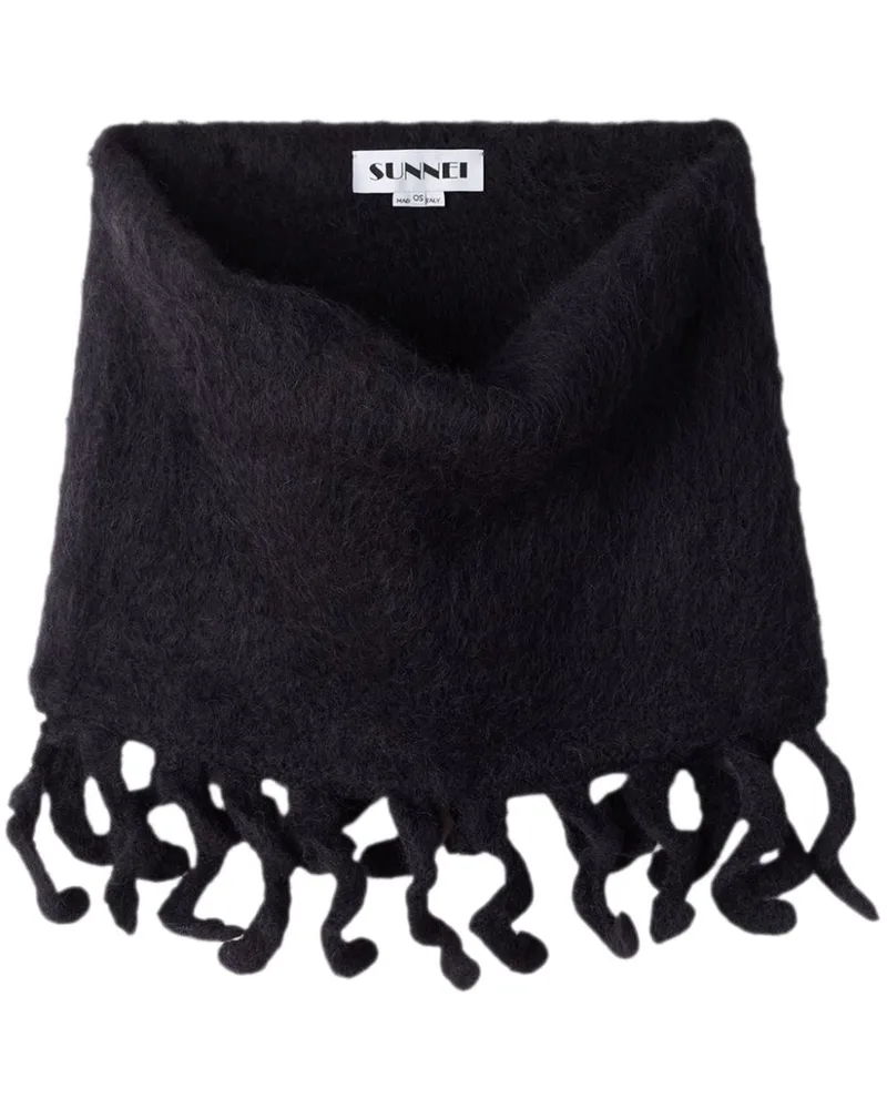 SUNNEI Schal mit Fransendetail - Schwarz Schwarz