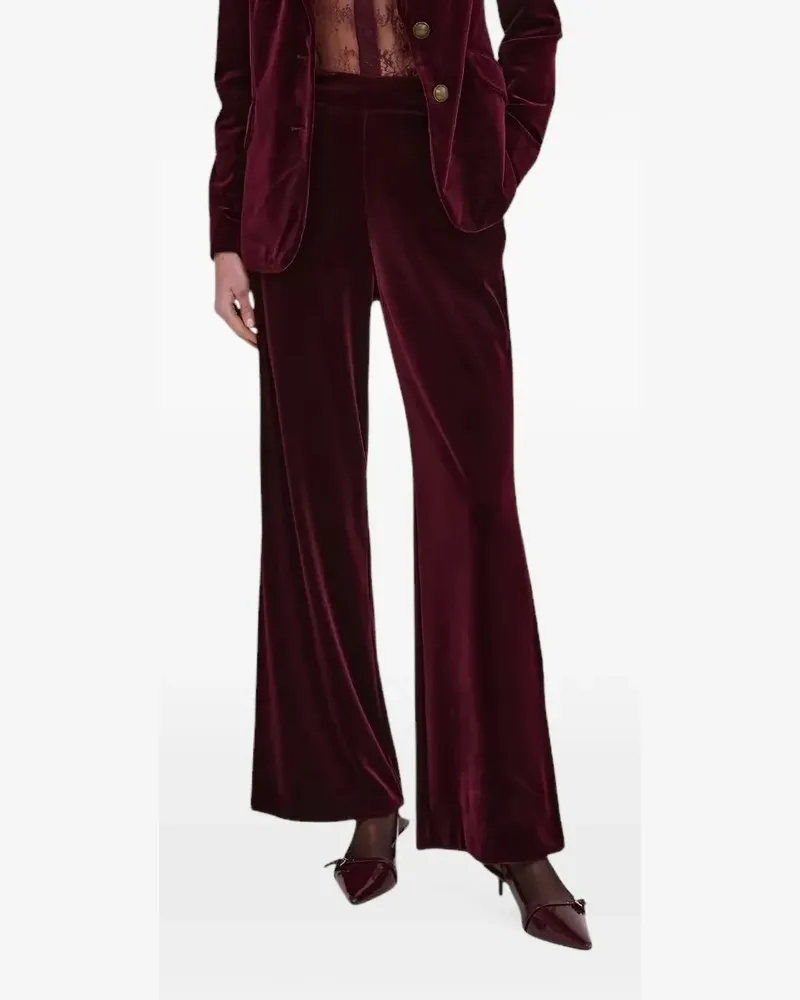 NENETTE Samthose mit geradem Bein - Rot Rot