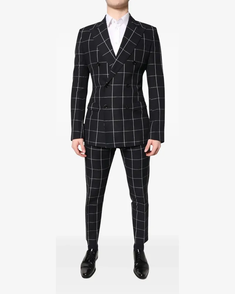 Dolce & Gabbana Taormina checked double-breasted suit - Schwarz Schwarz