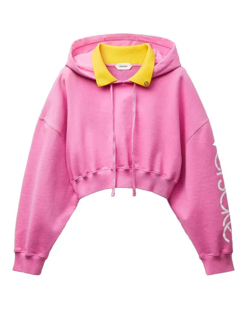 Versace Cropped-Hoodie aus Baumwolle - Rosa Rosa