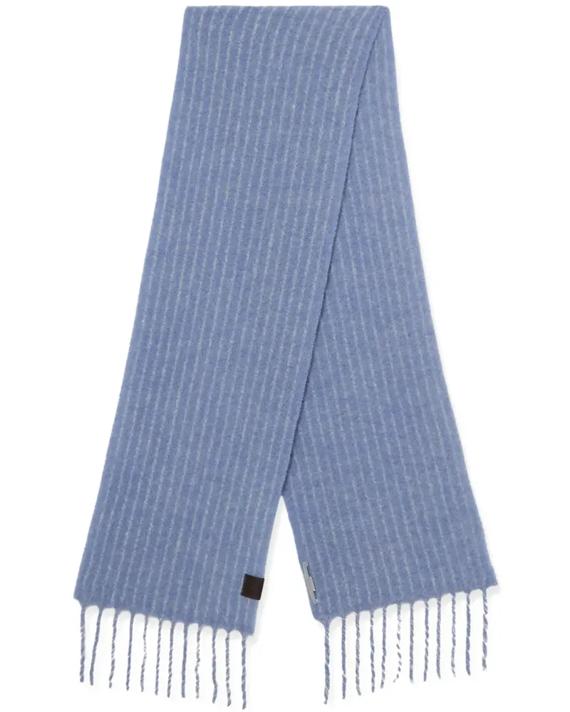 Stella McCartney Gestreifter Schal - Blau Blau