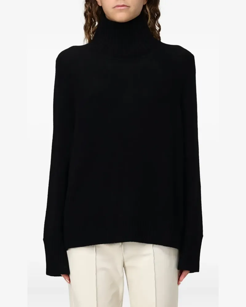 ALLUDE Pullover mit Stehkragen - Schwarz Schwarz