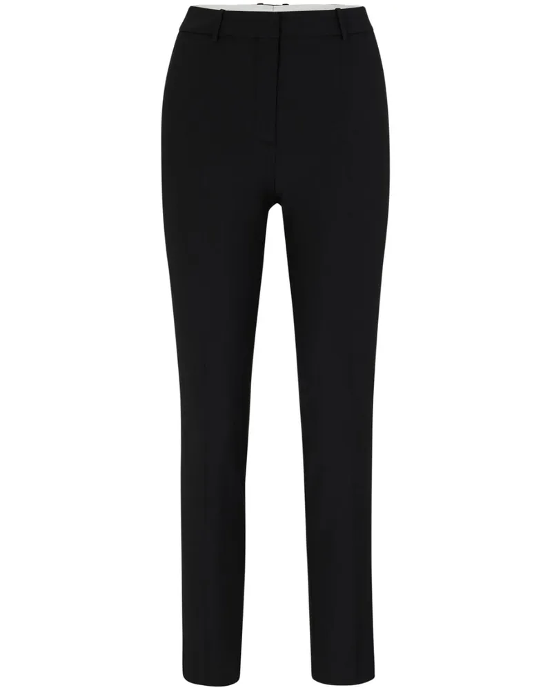 HUGO BOSS Cropped-Hose aus Schurwolle - Schwarz Schwarz